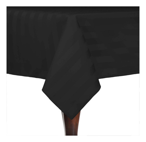 Mantel Basic M Unicolor Negro Líneas - -