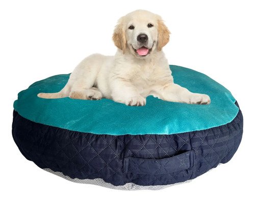 Cama Anti-Estres Lavable Mascota Dona Diametro 0,67 cm x  x 0,12 Unicolor Azul Aguamarina Liso - - W