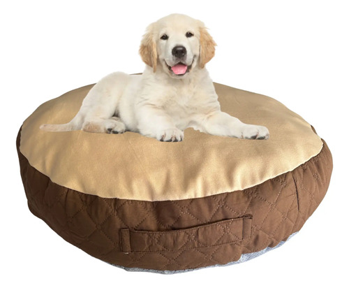 Cama Anti-Estres Lavable Mascota Dona Diametro 0,67 cm x  x 0,12 Unicolor Beige Liso - - Wendy Hotel
