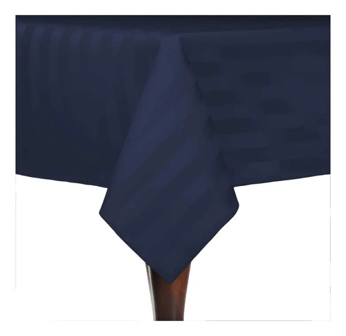 Mantel Basic L Unicolor Azul Oscuro Líneas – –