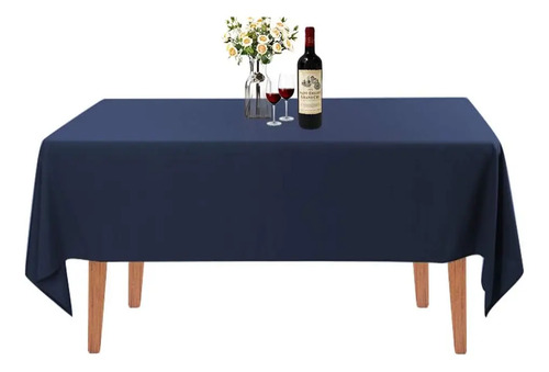 Mantel Basic L Unicolor Azul Oscuro Liso – –