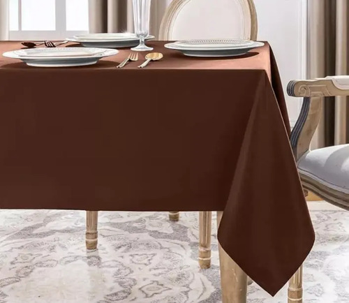 Mantel Basic L Unicolor Café Liso – –