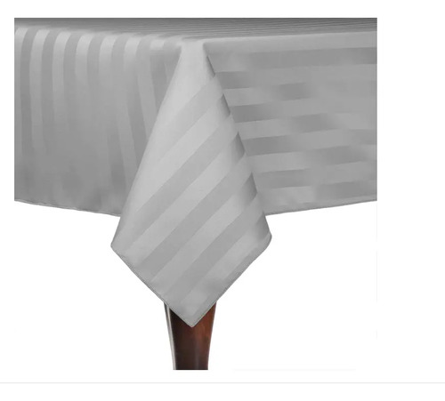 Mantel Basic L Unicolor Gris Líneas – –