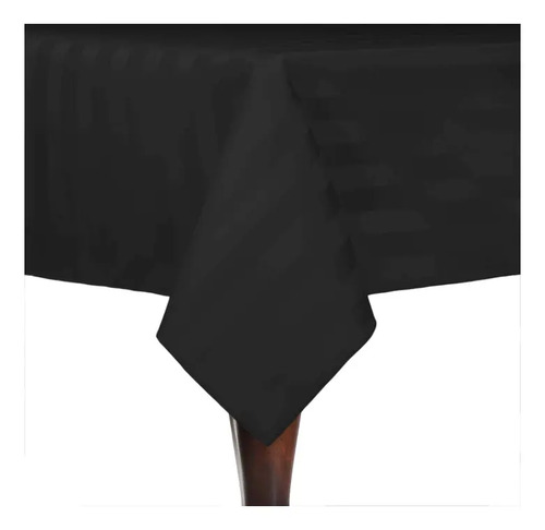 Mantel Basic L Unicolor Negro Líneas – –