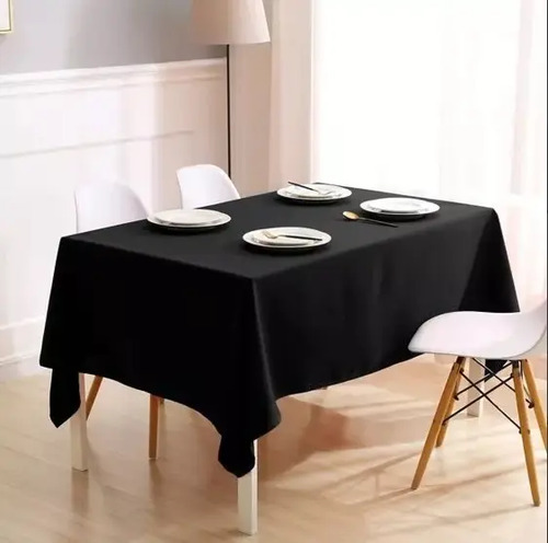 Mantel Basic L Unicolor Negro Liso – –